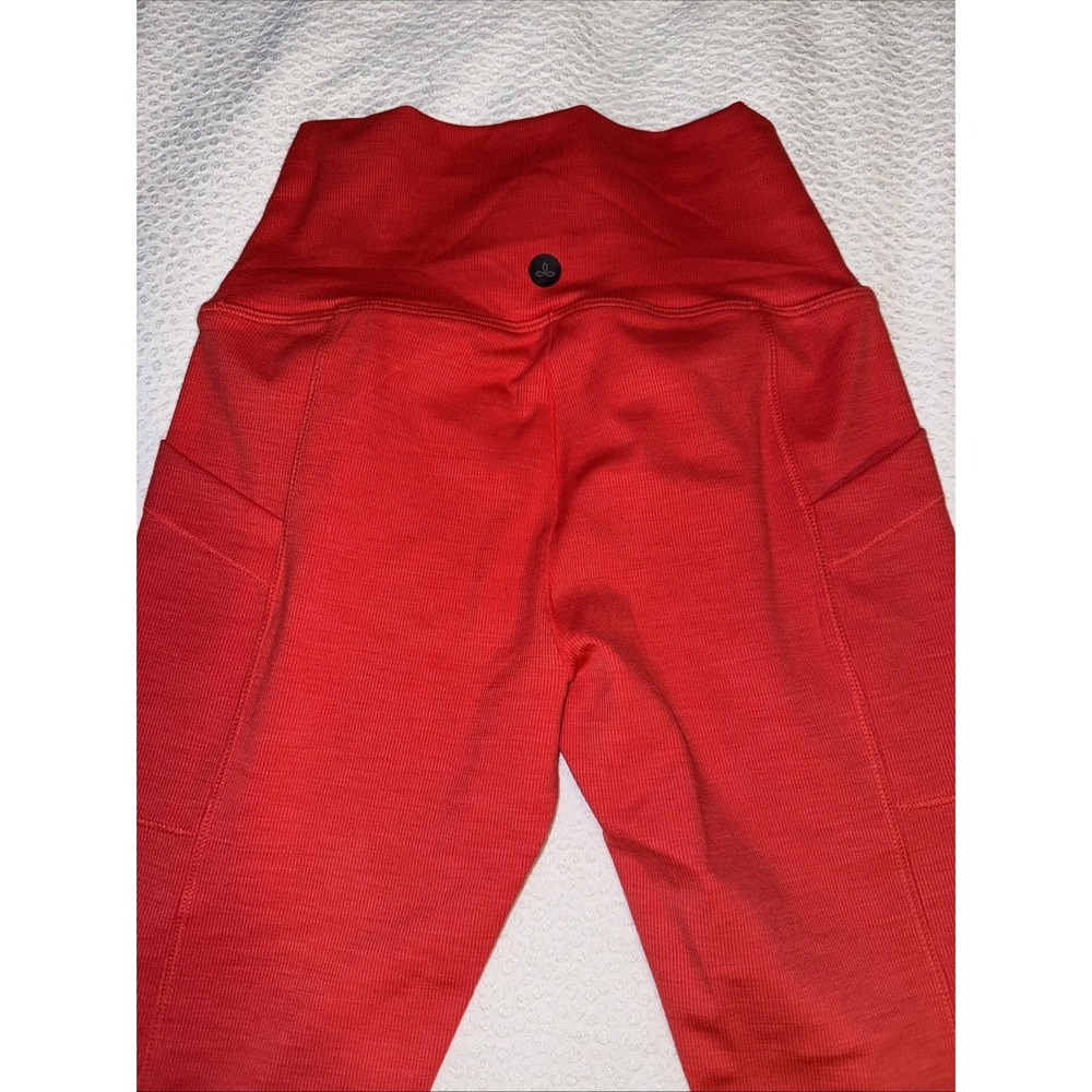 Prana Becksa 7/8 Leggings High Rise Stretch Carmine Red Heather Women's Size S - Picture 5 of 5